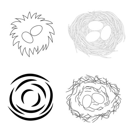 bird's nest icon vector template designのイラスト素材