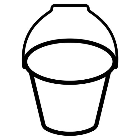 bucket icon vector illustration simple designのイラスト素材