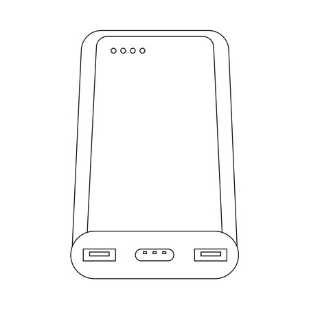 powerbank icon vector template designのイラスト素材