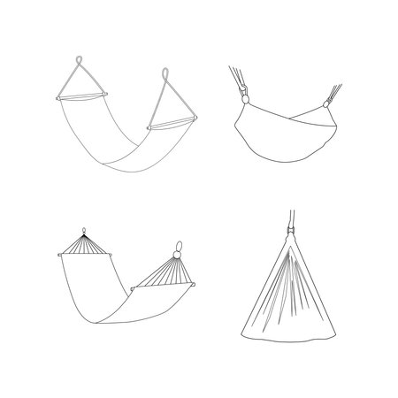 hammock icon vector illustration logo templateのイラスト素材