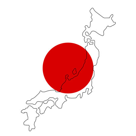 japan map icon vector illustration symbol designのイラスト素材