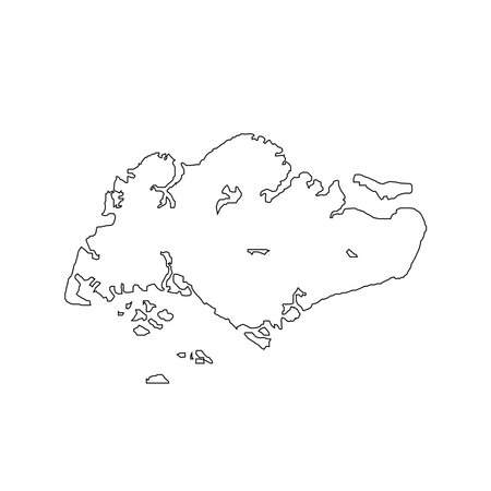 singapore map icon vector illustration designのイラスト素材