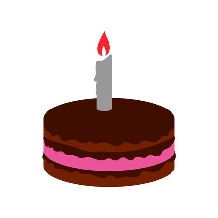 birthday cake icon illustration designのイラスト素材
