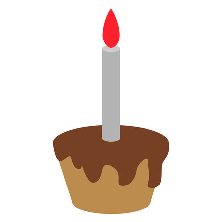 birthday cake icon illustration design