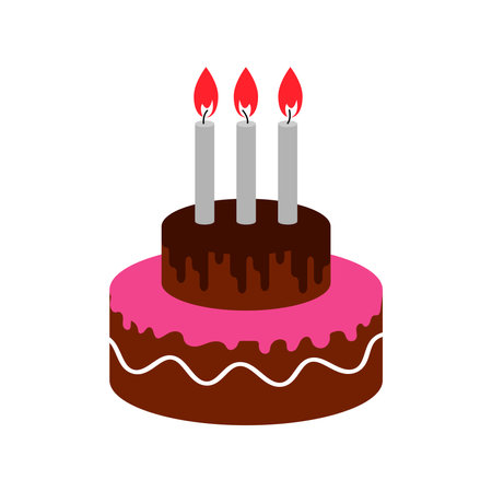 birthday cake icon illustration designのイラスト素材