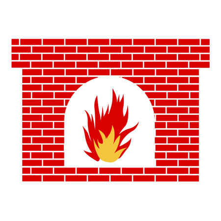 fireplace icon vector illustration symbol designのイラスト素材