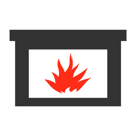 fireplace icon vector illustration symbol designのイラスト素材