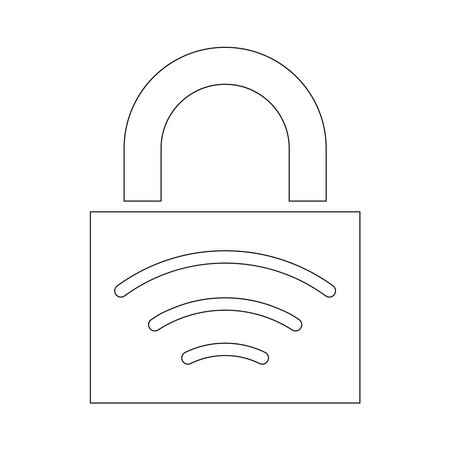 locked wifi signal icon vector illustration symbol designのイラスト素材