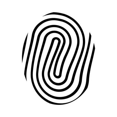 fingerprint probe logo vector illustration designのイラスト素材