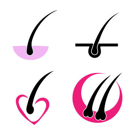 Hair treatment logo illustration designのイラスト素材