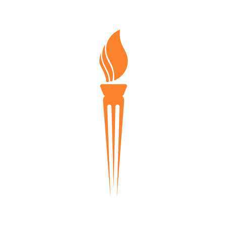 torch icon vector illustration logo design and backgraound.のイラスト素材