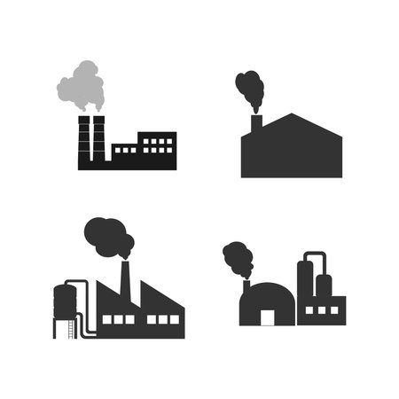 industrial factory vector icon,illustration design template.のイラスト素材