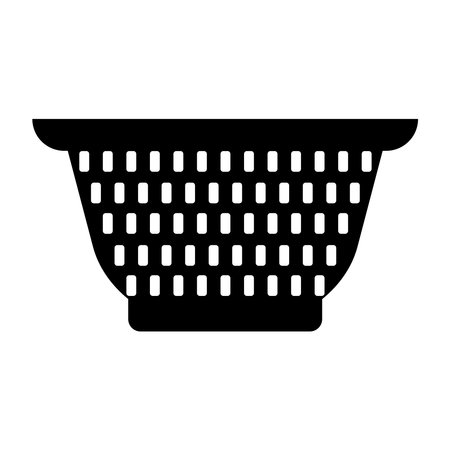 Colander Icon, Kitchen Cullender Utensil Icon Vector Art Illustrationのイラスト素材
