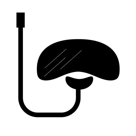 diving mask icon vector isolated on white backgroundのイラスト素材