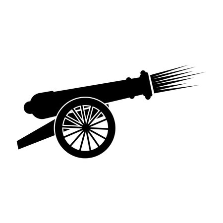 old cannon icon. vector illustration logo designのイラスト素材