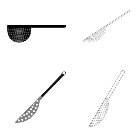 Colander Icon, Kitchen Cullender Utensil Icon Vector Art Illustrationのイラスト素材
