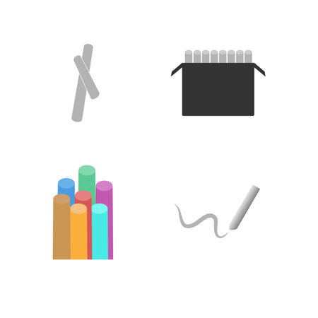 chalk icon vector illustration designのイラスト素材