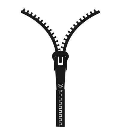 zipper vector icon, illustration simple designのイラスト素材