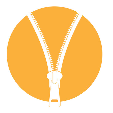 zipper vector icon, illustration simple designのイラスト素材