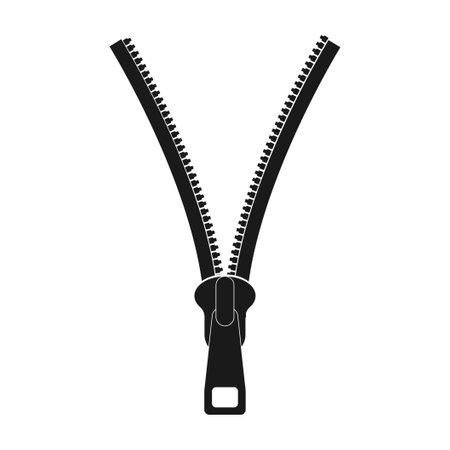 zipper vector icon, illustration simple designのイラスト素材