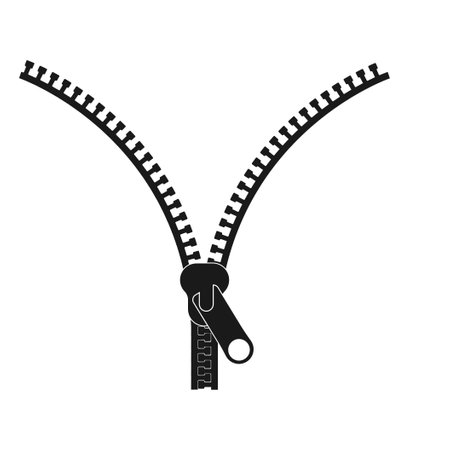zipper vector icon, illustration simple designのイラスト素材