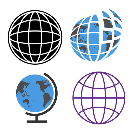 trendy globe logo,vector illustration design template.のイラスト素材