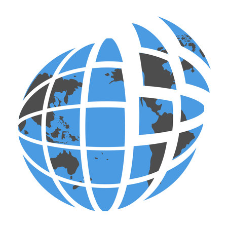 trendy globe logo,vector illustration design template.のイラスト素材