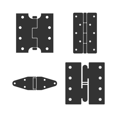 a set of door hinge icons design template. Trendy style, vector eps 10のイラスト素材