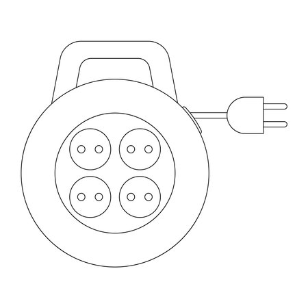 extension cord simple vector icon illustration in flat designのイラスト素材