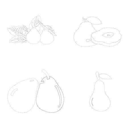 pear fruit icon vector illustration designのイラスト素材