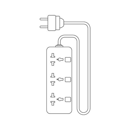 extension cord simple vector icon illustration in flat designのイラスト素材