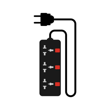 extension cord simple vector icon illustration in flat designのイラスト素材