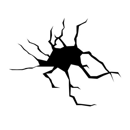 cracked icon illustration symbol vector designのイラスト素材
