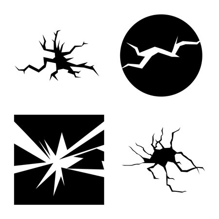 cracked icon illustration symbol vector designのイラスト素材
