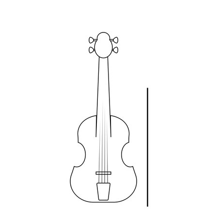 Violin vector icon illustration logo template.のイラスト素材