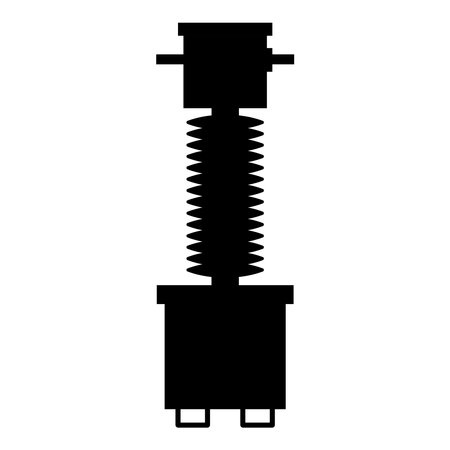 high voltage electrical transformer icon vector symbol designのイラスト素材