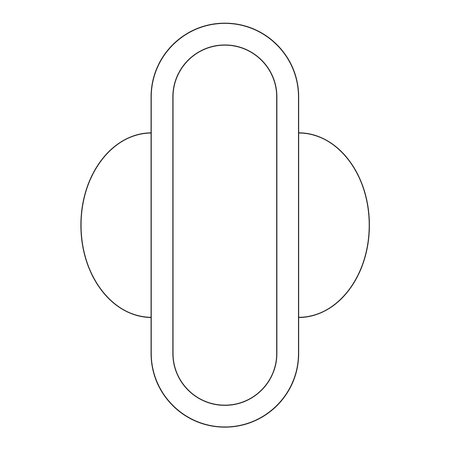 sanitary pad icon vector illustration symbol designのイラスト素材