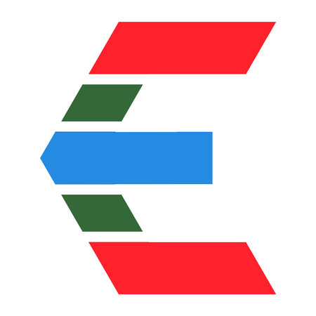 E letter logo vector illustration designのイラスト素材