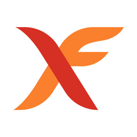 letter logo x and f ,xf vector illustration designのイラスト素材