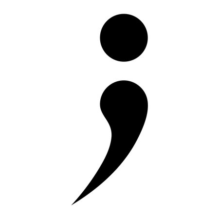 semicolon icon vector illustration designのイラスト素材