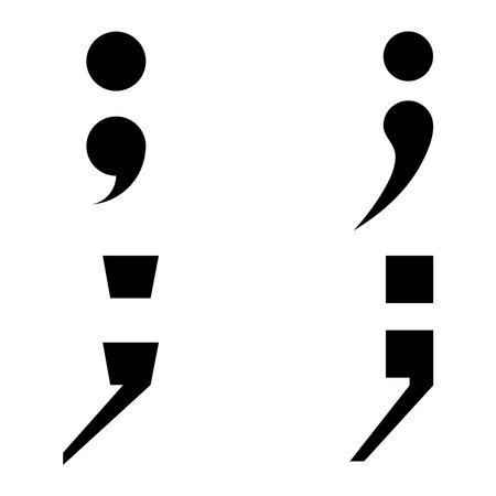 semicolon icon vector illustration designのイラスト素材