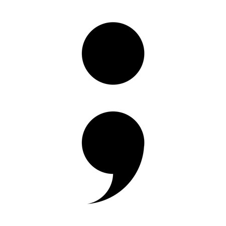 semicolon icon vector illustration designのイラスト素材