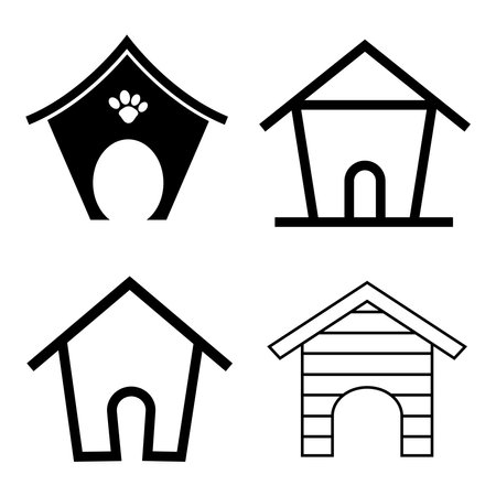 Doghouse, Dog Kennel icon vector illustration symbol designのイラスト素材