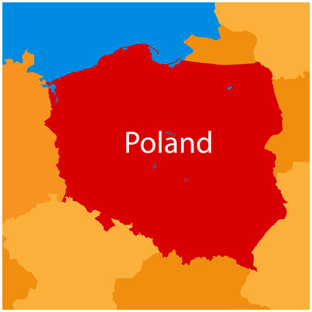 poland map icon vector illustration designのイラスト素材