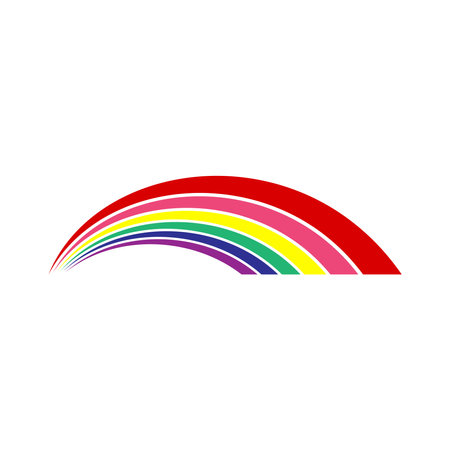 rainbow icon vector illustration designのイラスト素材