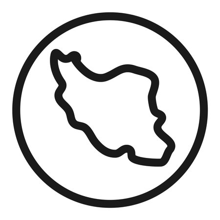 iran map icon vector illustration designのイラスト素材