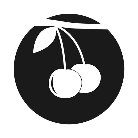 cherry fruit icon vector illustration designのイラスト素材