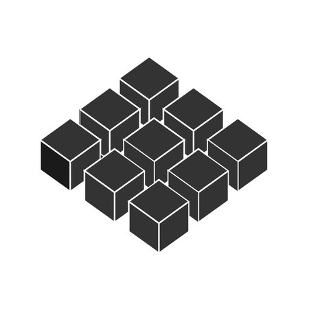 stacked blocks box icon vector illustration designのイラスト素材