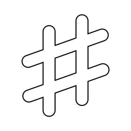 hashtag icon vector illustration designのイラスト素材