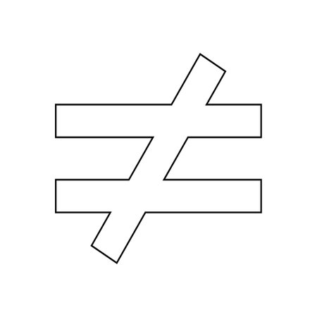 inequality icon vector illustration designのイラスト素材